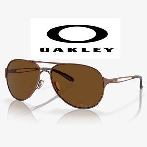 $283 Oakley OO4054-05 Caveat Polarized Aviator Sunglasses Bronze Brown Copper